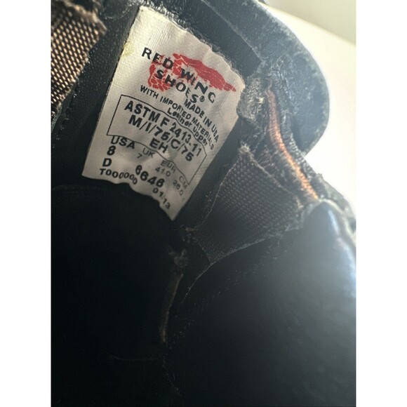 Red Wing Shoes 6646 Men’s 8 D Black‎ Leather Steel Toe Safety Slip On (01/13) - Picture 12 of 13